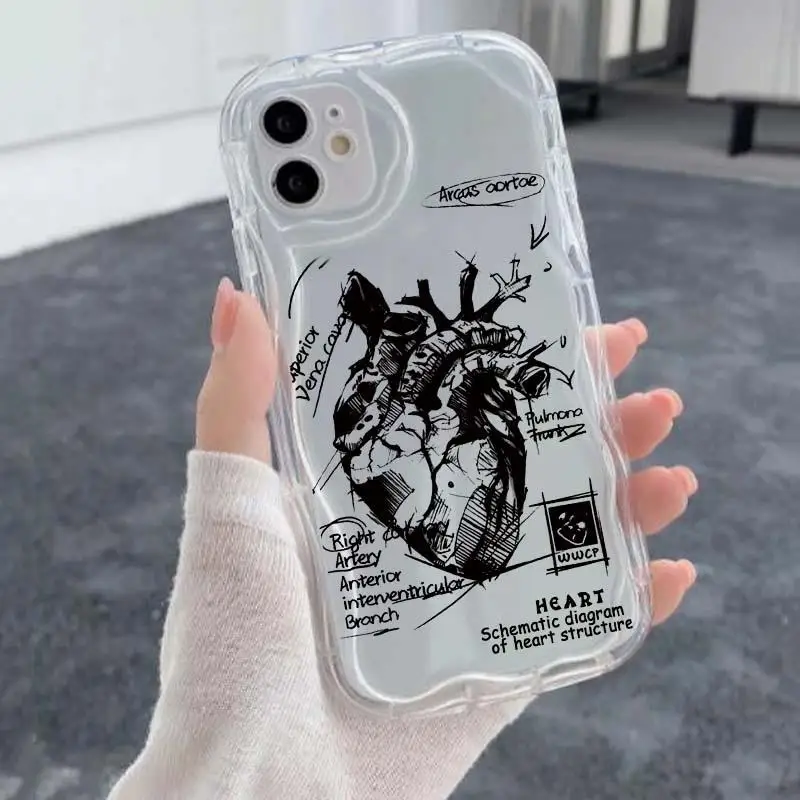 Butterfly Retro Silicone Transparent Phone Case Cover