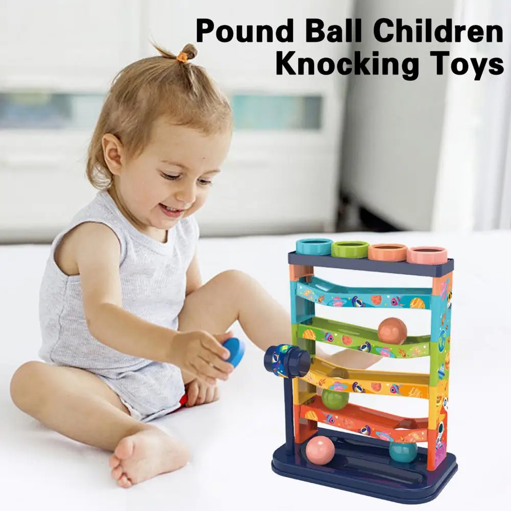 1 Set Smooth Surface Brain Game 5 Layers Pound Ball Children Knocking Toys Funny Pound Ball Brain Game Toddler Toys