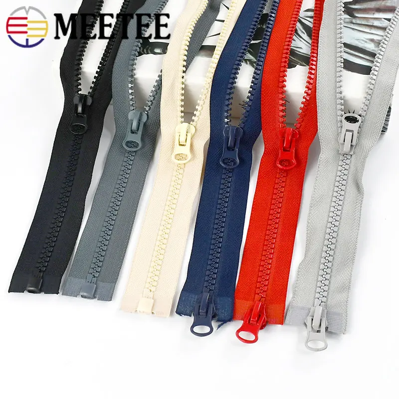 2/4 Pezzi 50-100Cm 8 # Cerniere In Resina Per Cucire Cursori Singoli/Doppi Zips Bag Abbigliamento Pocket Zip Repair Kit Accessori Fai Da Te