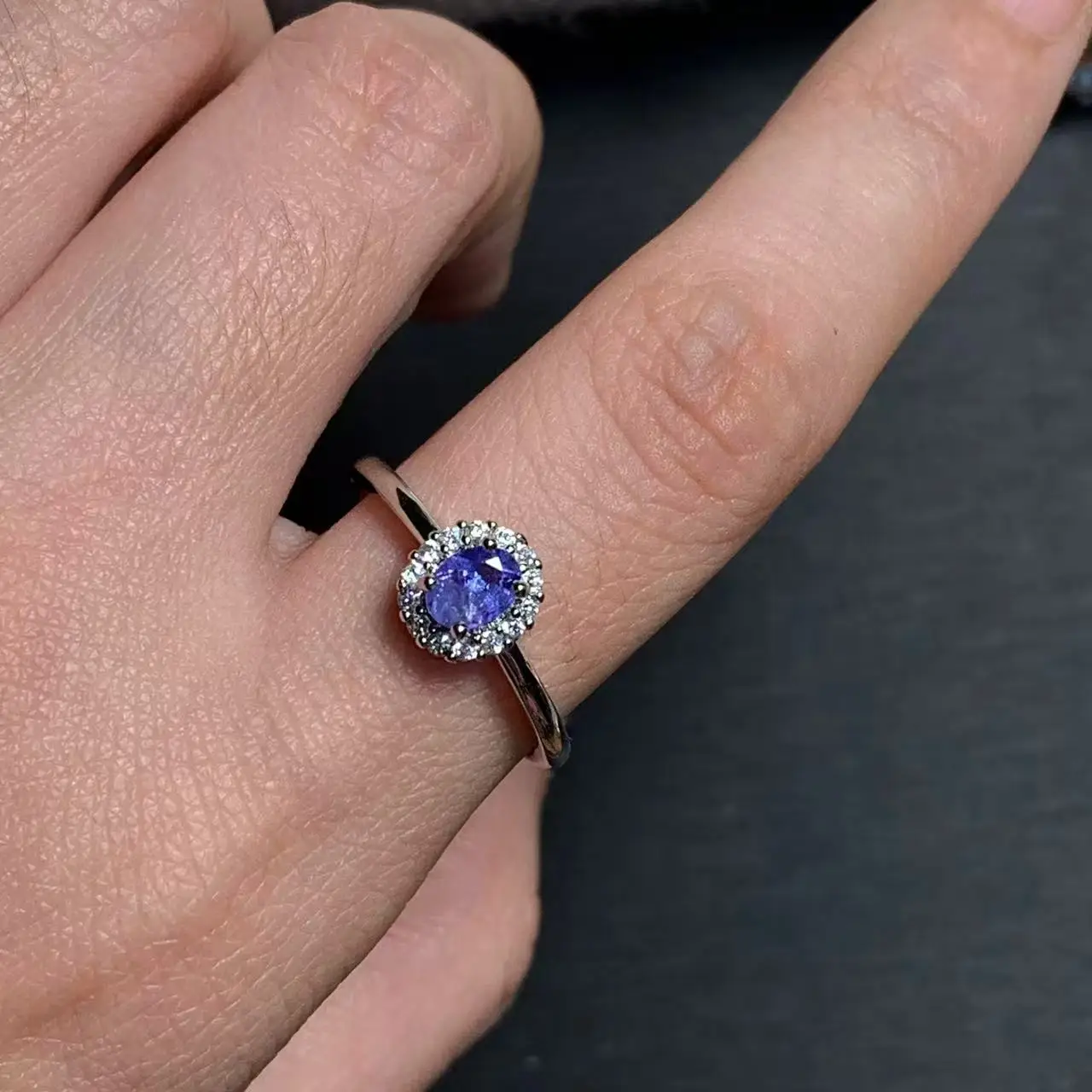 Authentic Natural Tanzanite Ring Adjustable Female Ring Jewelry for Women Gift Wholesale High Quality send randomly