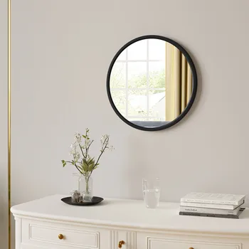 Specchio per trucco sospeso Specchio rotondo moderno con struttura in metallo dorato per camera da letto, bagno, soggiorno, corridoio, decorazione della casa 1