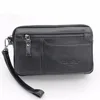 High Quality Men's Business Clutch Wallet Real Leather Wrist Money Bags First Layer Cowhide Purse Wallets Cigarette Card Holder 2
