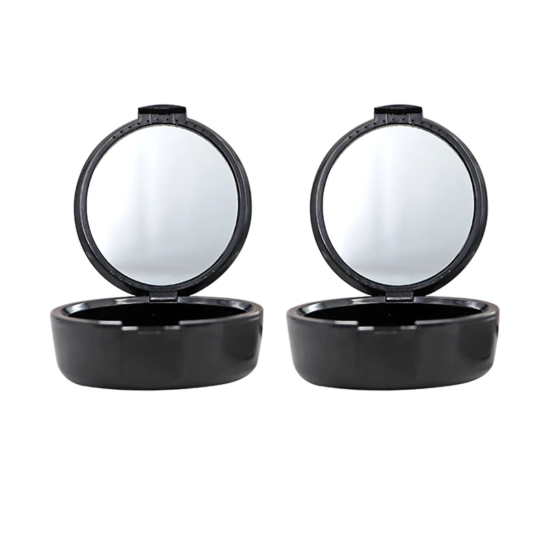 

100pcs Dental Consumables Retainer Case With Mirror Orthodontic Denture Box Artificial Teeth Container Aligner Box Black Color