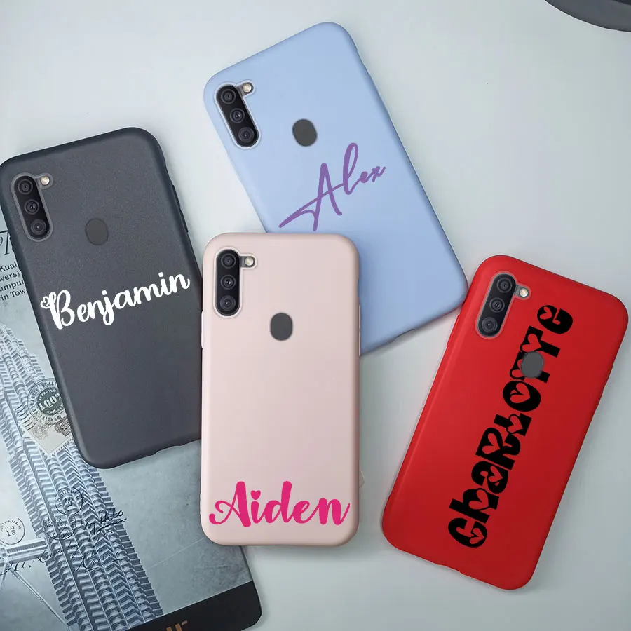 Per Samsung Galaxy A11 M11 A115M Custodia Personalizzata Personalizzata Personalizzata Con Nome Personalizzato Coque In Silicone Per Samsunga11 A 11 M