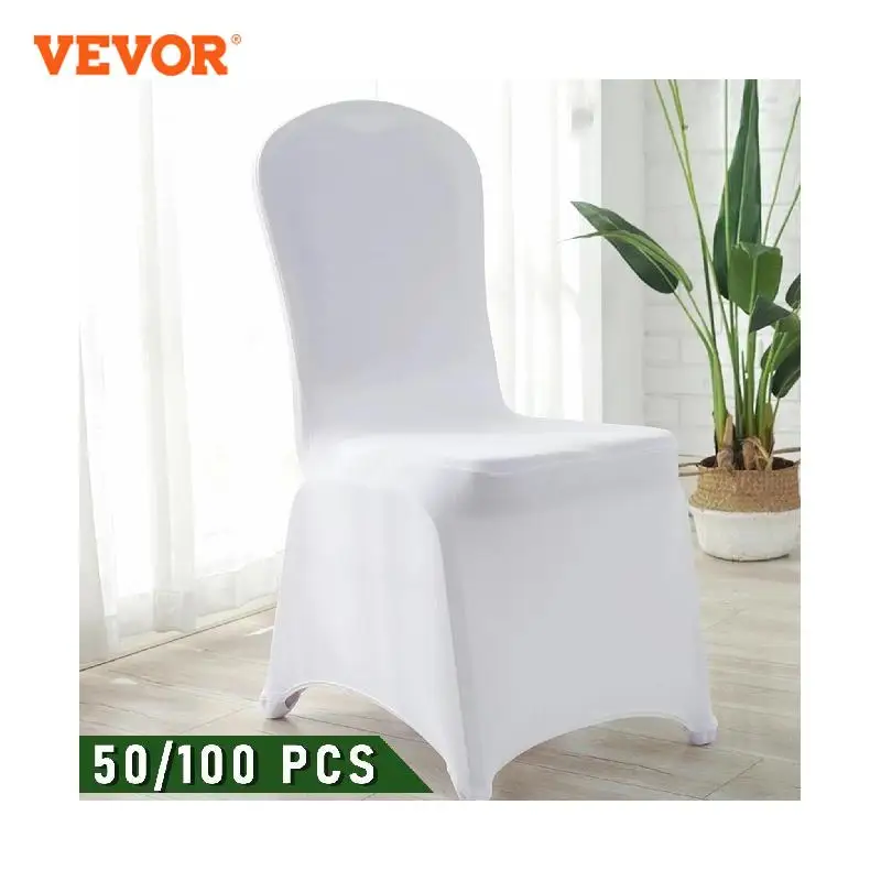 VEVOR 50 100Pcs Wedding Chair Covers Spandex Stretch Slipcover for  Restaurant Banquet Hotel Dining Party Universal Chair Cover