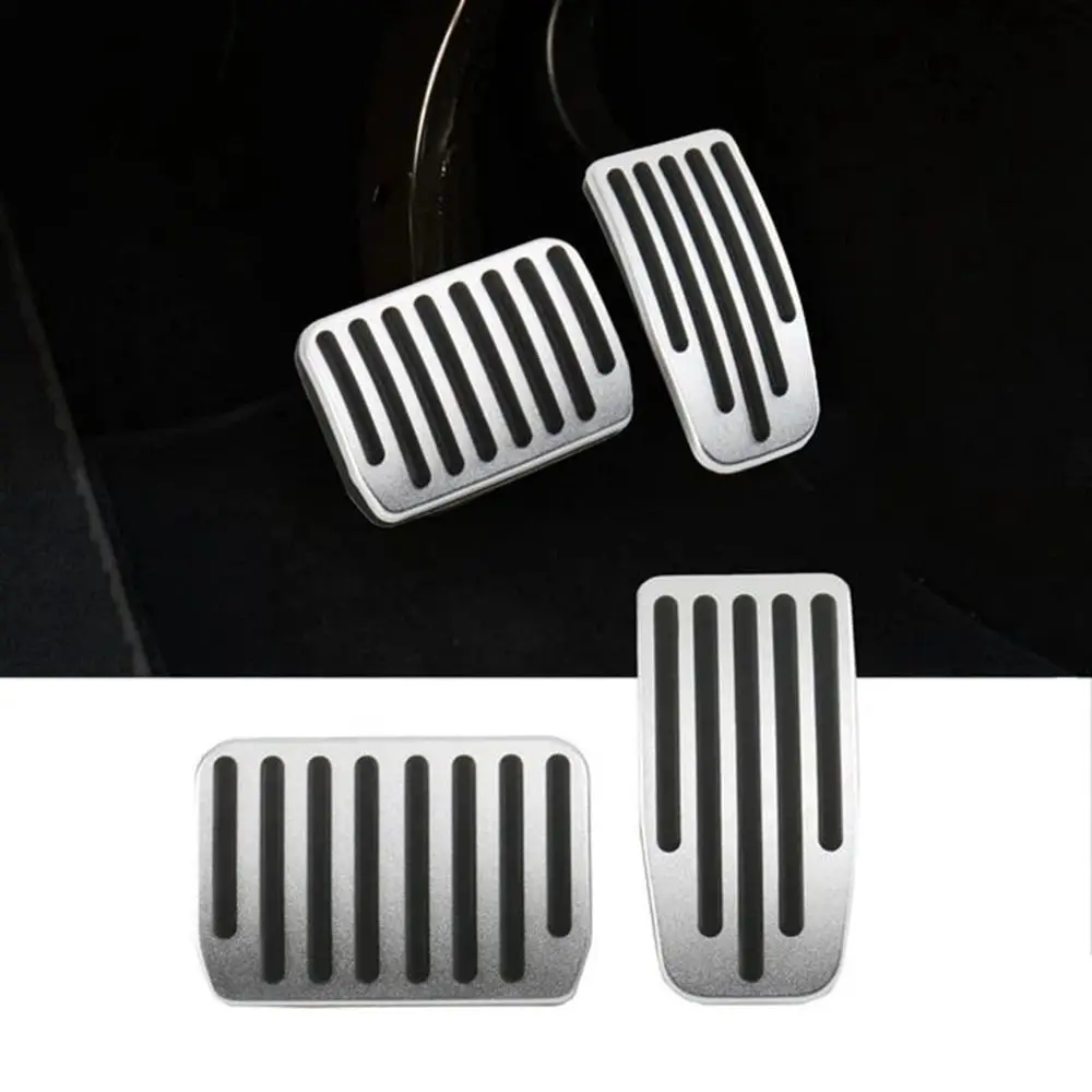 

Non-Slip Foot Pedals Cover Brake Rest Auto Accelerator Pedal Pads Covers Stainless Steel Pads Mat for Tesla Model 3Y Car