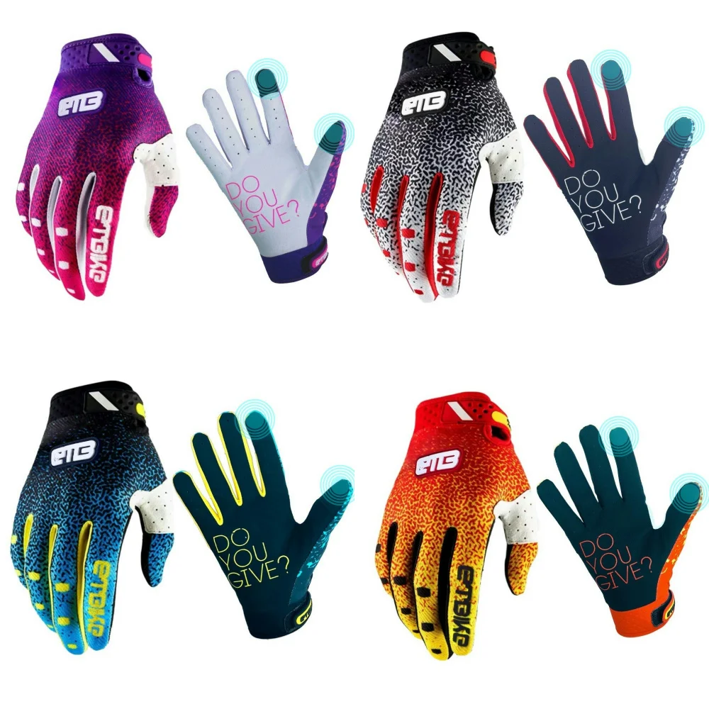 Motorcycle Sports Gloves for Men Women with Touch Screen Support