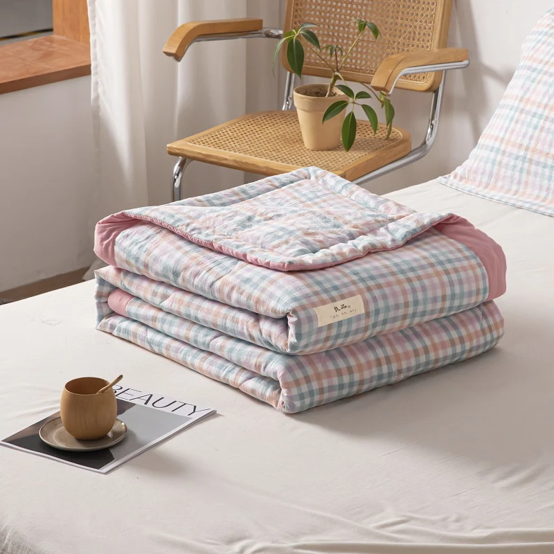 Summer Quilt Summer Quilt Set Japanese spring and summer air conditioning quilt single summer quilt cooler multicolor