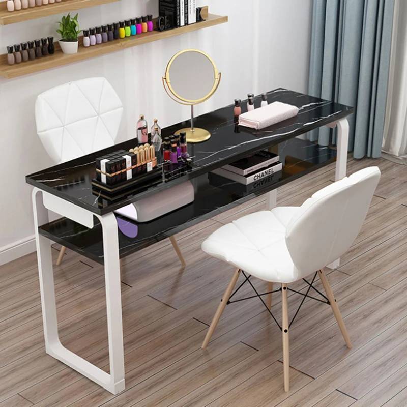 Simple White Nail Tables Professional Beauty Black Manicurist Modern Nail Tables Home Nagel Tafel Beauty Salon Furniture MR50NT