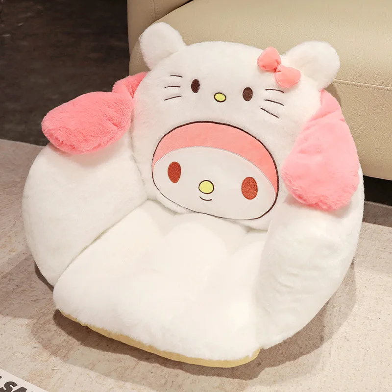 Sanrio Plush Cushion Cartoon Anime Cinnamoroll My Melody Kawaii Cute Warm Chair Waist Support Mat Girls Gift