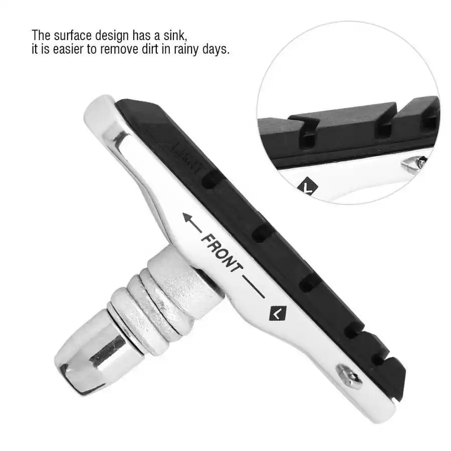1 Pair Mountain Road Bike Brake Pad Rubber Brake Block Bicycle Pad Bike Braking V Break Cycling Block Accessory Brake Pads Bike Brake Pads Bicycle Disc Brake Pads Mountain Bike Brake Insert