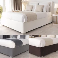 Housse de sommier extensible pour lit Queen Size, 1 pièce, s'enroule autour des 3 côtés du sommier, alternative à la jupe de lit Twin/Full/Queen/King 1