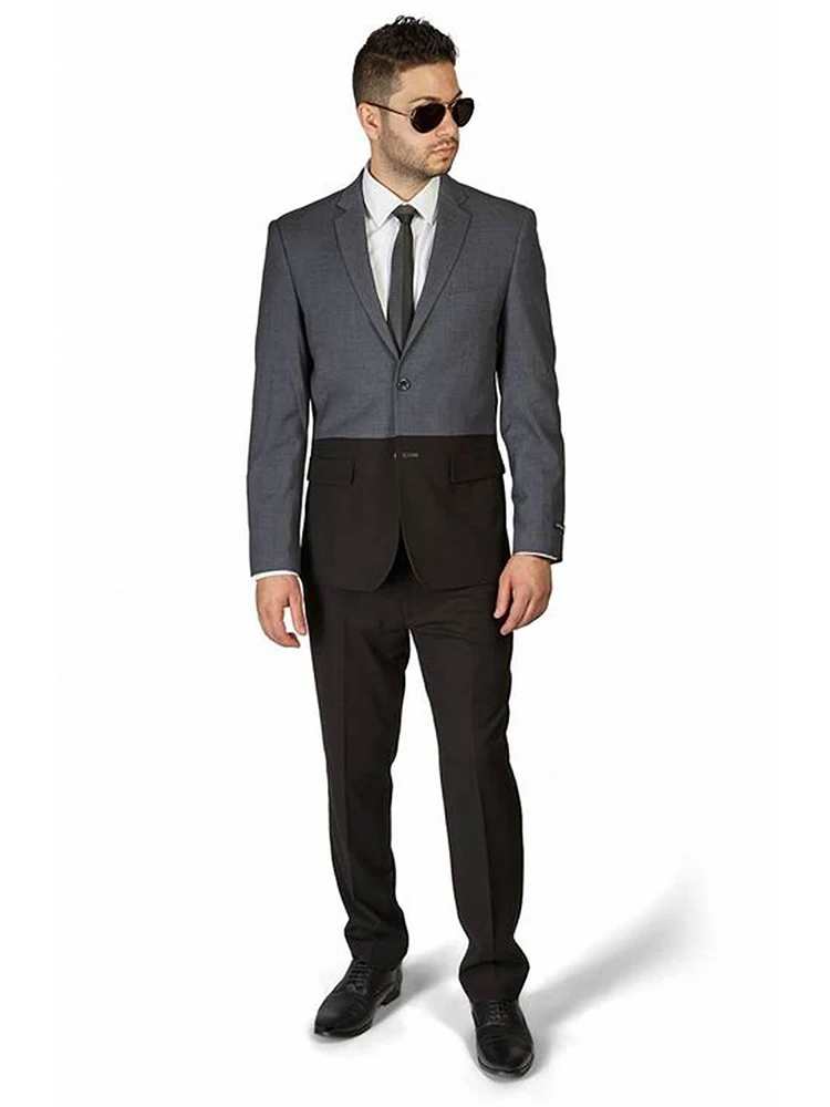 

Men’s Suit Two Button Notch Lapel Jacket and Pants Wedding Tuxedo