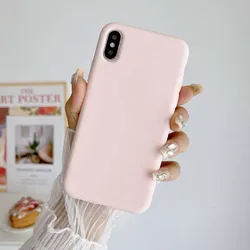Vibrant Silicone Shockproof Phone Case Cover for 7Plus 8Plus (Light pink)