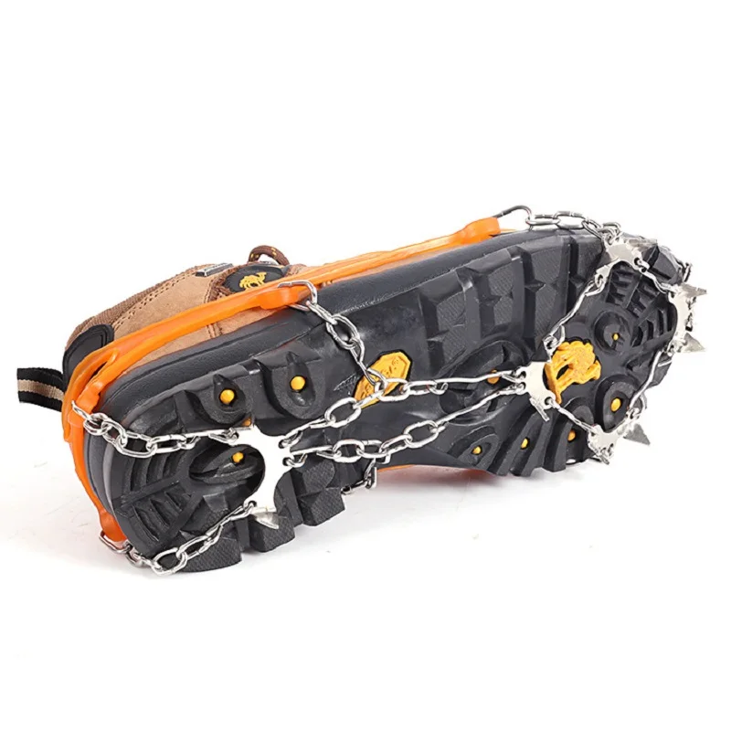 1Pair 10 Studs Anti-Skid Snow Ice Gripper Climbing Shoe Spikes Grips Cleats Overshoes Crampons Spike Shoes Crampon M/L/XL