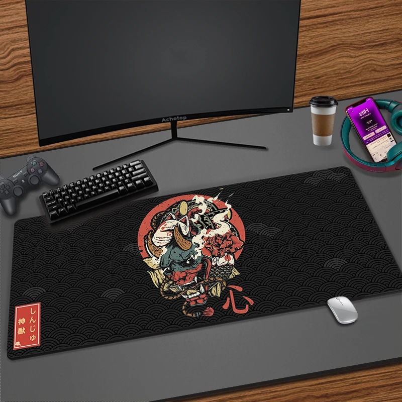 Elements of Chinese Style Gaming Mouse pad Large 900x400mm Anime Mousepad Game Accessories Keyboard Carpet Dragon Desk Play Mat