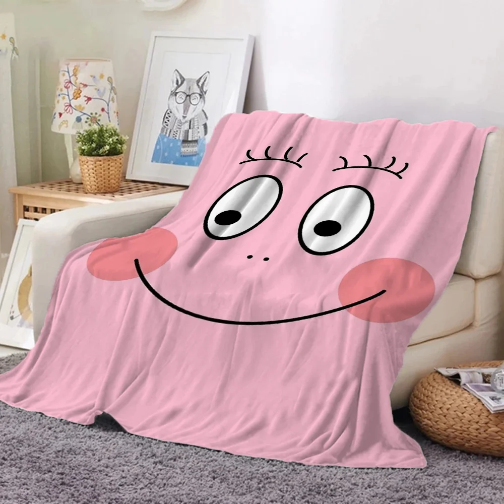 Les Barbapa 푹신한 격자 무늬 침대 던지기 담요, 고급 침구 소파 담요 및 던지기 인테리어, 가정용 비치 타월, 무릎 부드러운 낮잠