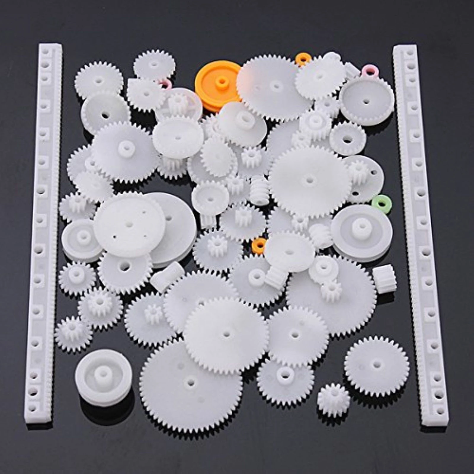 75pcs Type PC Crown Gear Single Double Reduction Worm Wheel Up Small Parts DIY Gear For Robot Smart car spindle gear crown gear