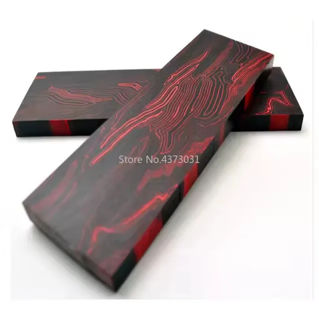 2Pcs G10 Micarta Template Board Sheet Damascus Canvas Material for DIY Knife Handle Material Red/black/orange/blue 130X45X8mm