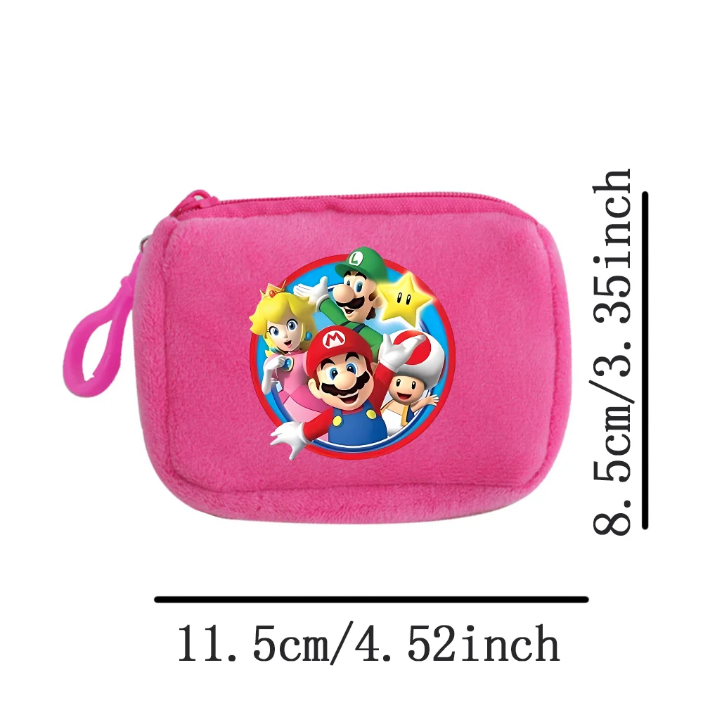 슈퍼 마리오 브라더스 코인 지갑 귀여운 만화 애니메이션 봉제 지갑 휴대용 미니 수납 가방 펜던트 여성 소녀 생일 선물 -  AliExpress
