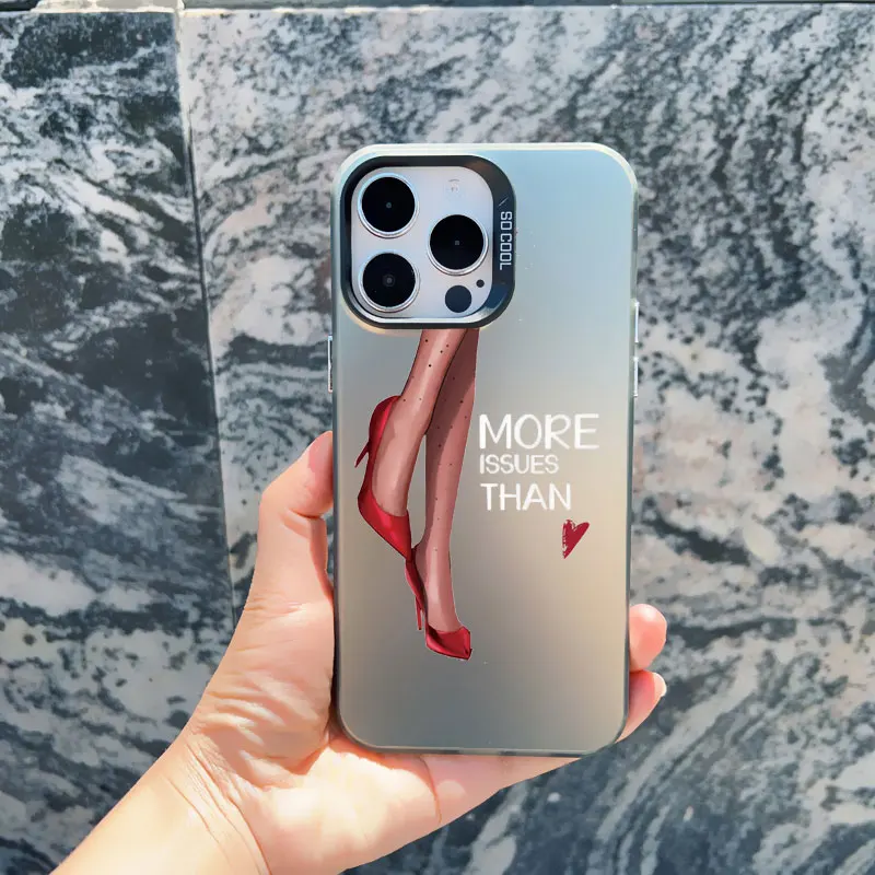 Girl Boss Coffee-Themed Shockproof Laser Phone Case