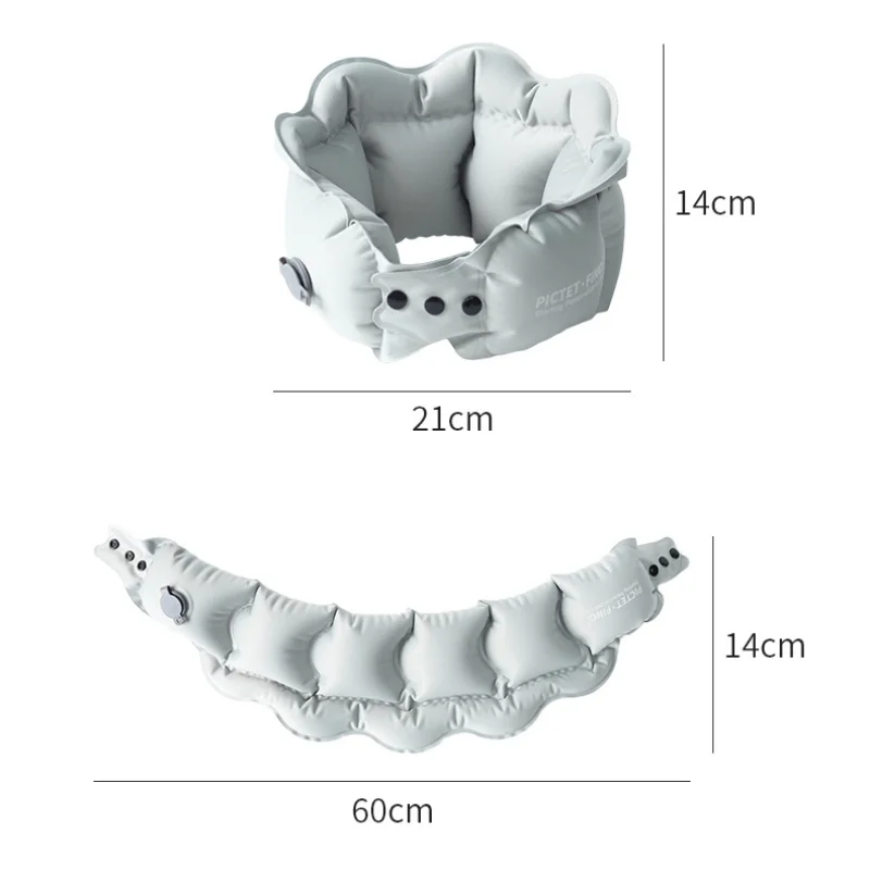 Car Inflatable U-shaped Pillow For Travel Napping Rest Neck Protection Easy Store Portable Car Inflatable U-shaped Pillow