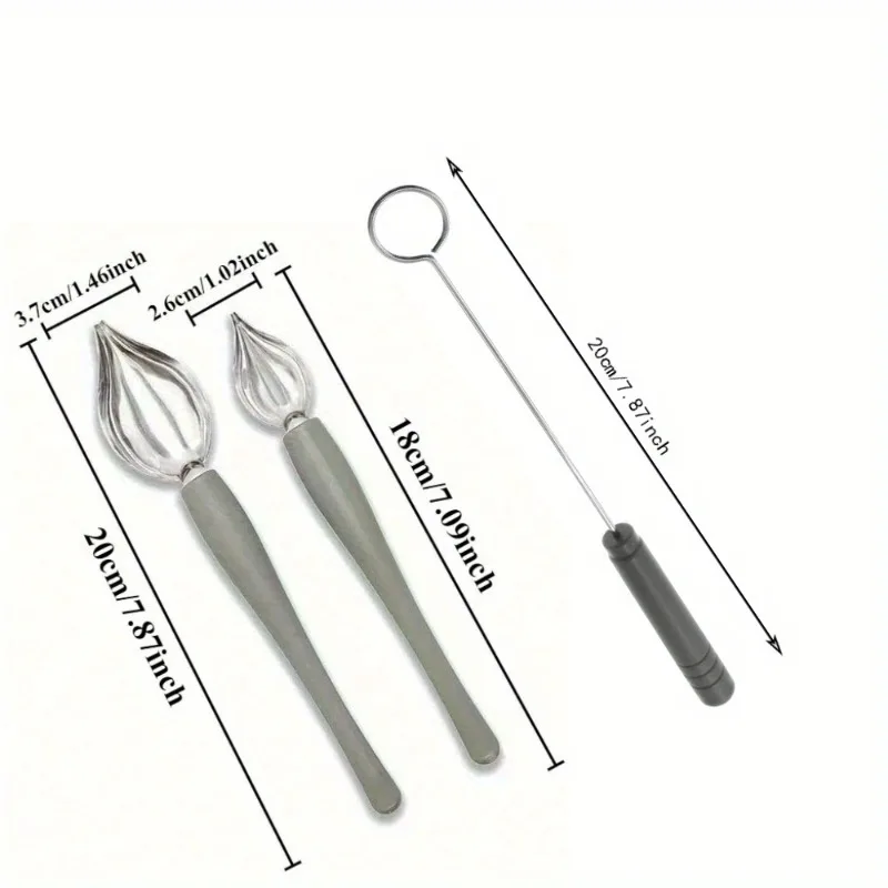 Stainless Steel Decorating Spoons and Forks Set for Candy Dipping Chocolate Drawing Fruit Fondue DIY Cake Decorating Kit