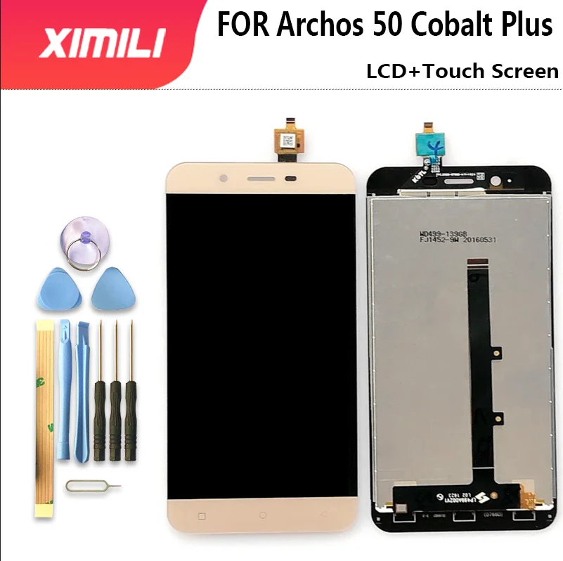 

100% Оригинальный ЖК-дисплей для Archos 50 Cobalt Plus, сенсорный экран, дигитайзер, запасные части в сборе для Archos 50 Cobalt Plus + инструмент