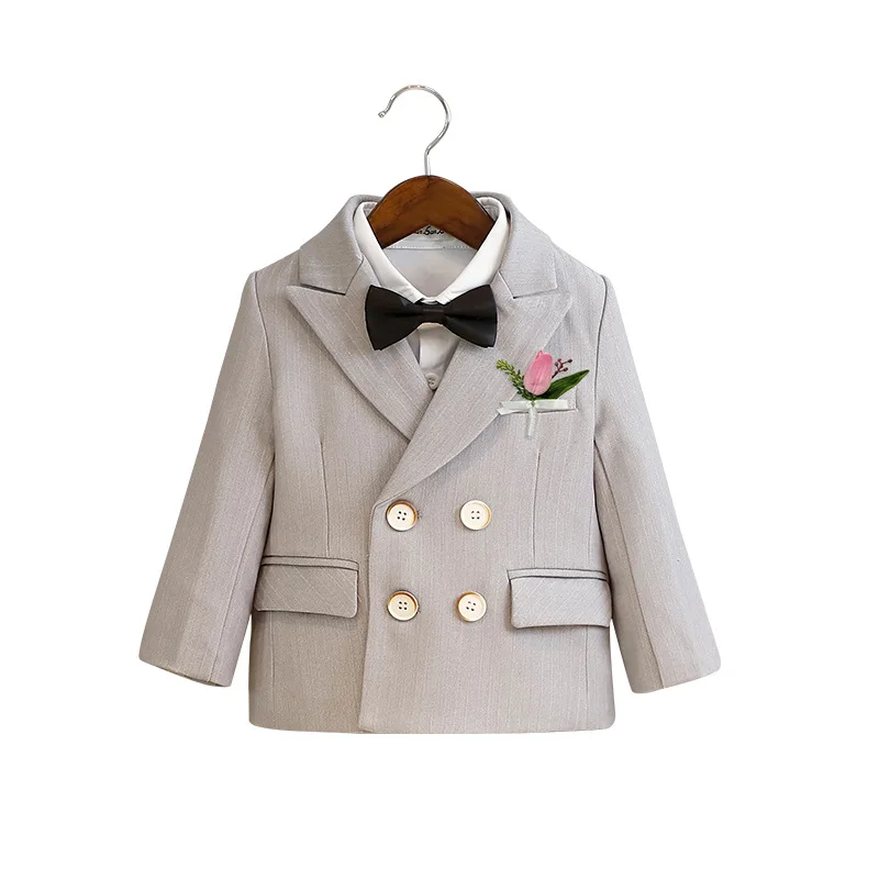 Baby Boys 1 Year Luxurious Birthday Dress Kids New Year Beaufitul Photograph Suit Children Formal Wedding Performance Tuxedo Set