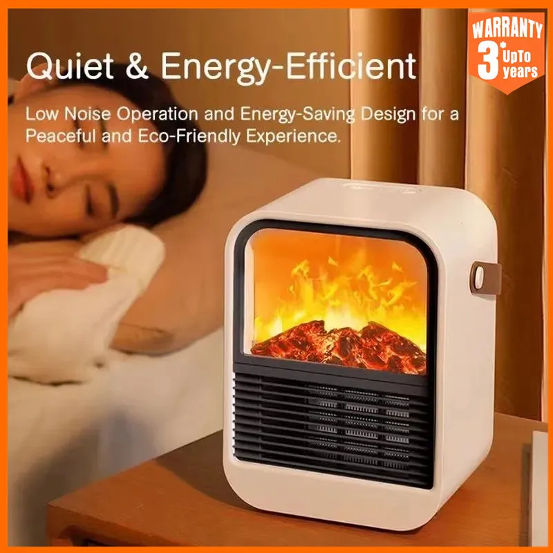 1000W Fireplace Electric Heater Warm Blower Fan Portable Desktop