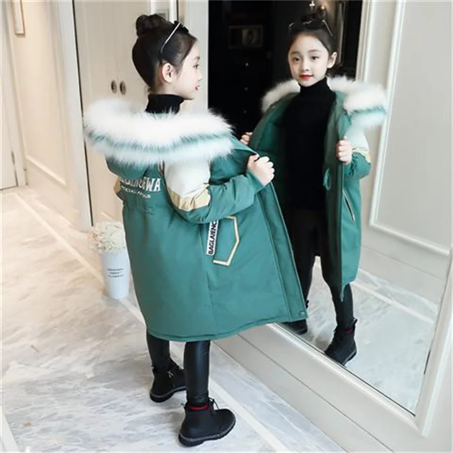 

Children Winter Down Cotton Jacket 2023 New Fashion Girl Clothing Kids Clothes Thicken warm Parka Hooded Snowsuit Outerwear Coat