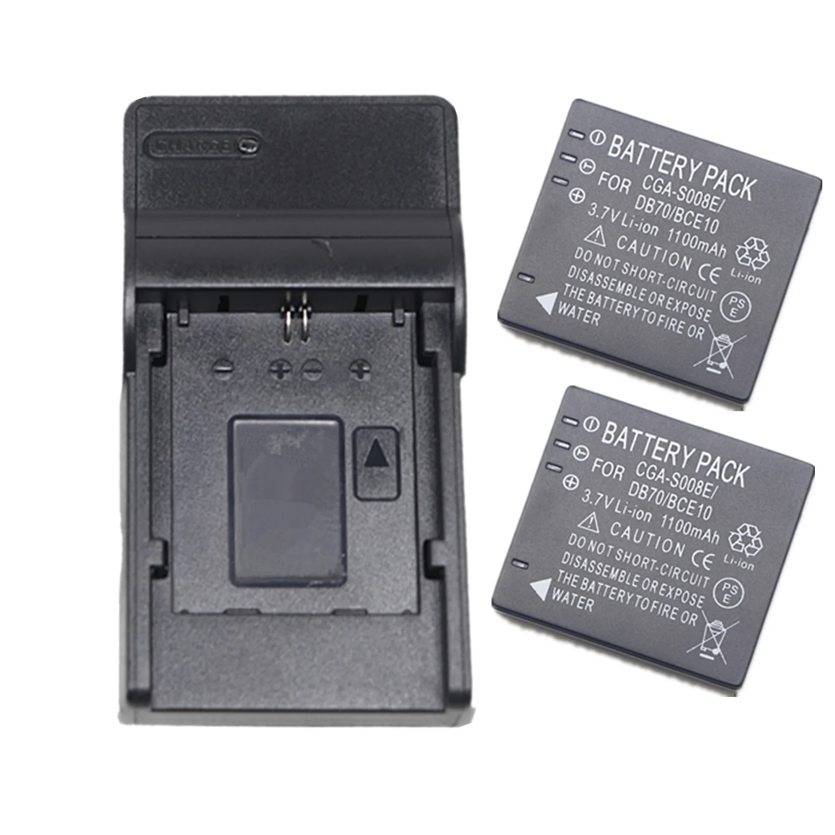 Batteria Per Fotocamera Cga-S008 O Caricabatterie Usb Per Panasonic Dmw-Bce10 Lumix Dmc-Fs3 Fs5 Fs20 Fx30 Fx33 Fx35 Fx36 Fx37 Fx38 Fx55 Fx500