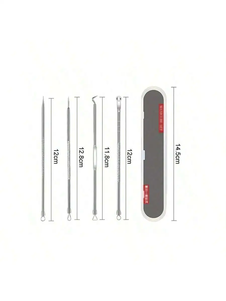 Stainless Steel Acne Removal Tool Set for Blackheads and Pimples