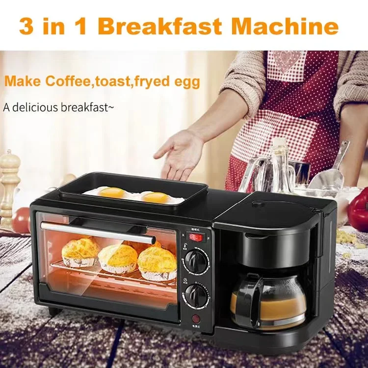 High Effciency Electric Bear Beach Mini Multi Function Bread Sandwich Grill Breakfast Maker Machine 3 In 1 Breakfast Makers 4