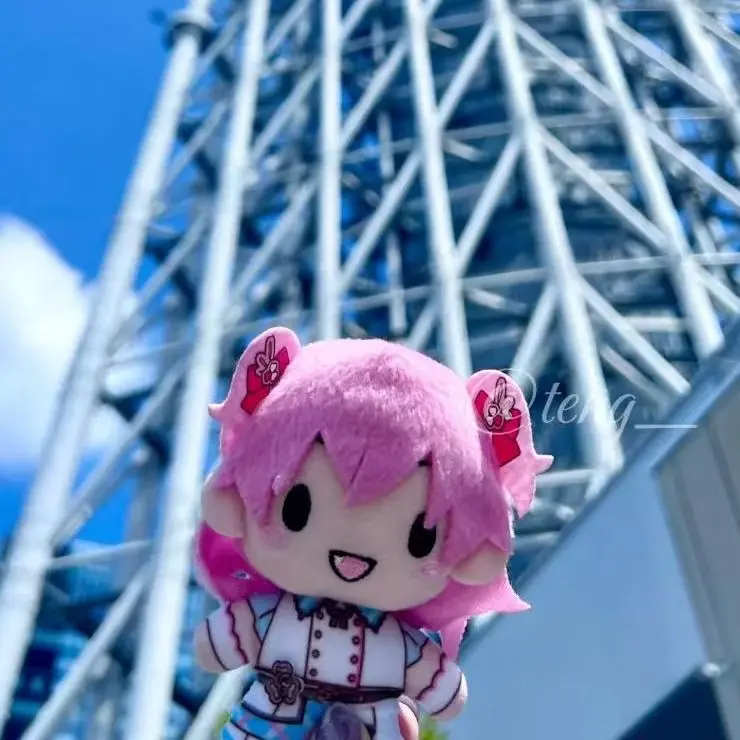 Project Sekai Momoi Airi Cosplay Anime Plush 10CM Cute Stuffed Body Plushie Cartoon Pendant Knapsack Ornament Birthday Gifts