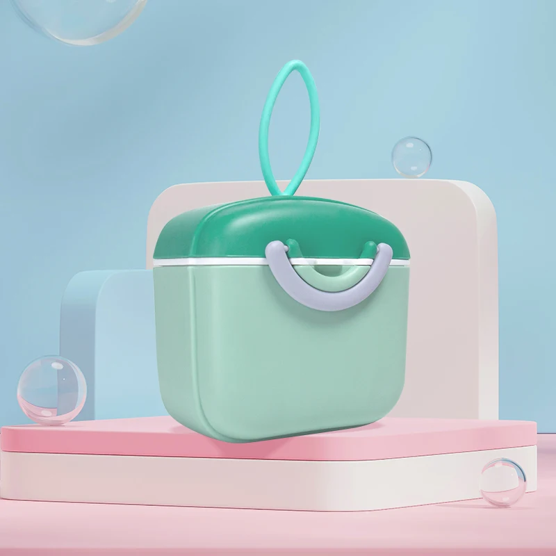1pcs Milk Powder Box Baby Travel Portable Food Storage Box Simple Candy Colored Double Ring Safety Sealed Milk Powder Can No Bpa 3