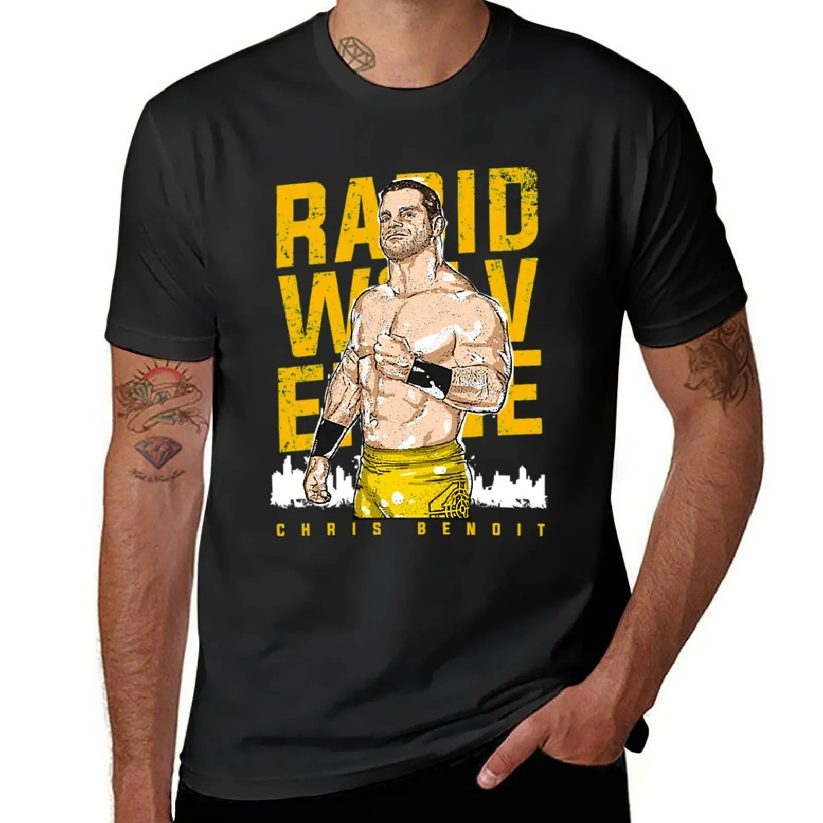 

Chris Benoit T-Shirt sports fans tops korean fashion anime clothes Men's t shirts