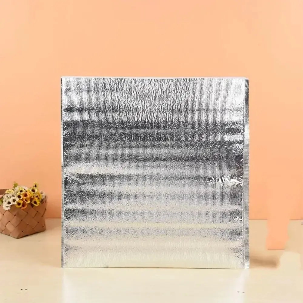 Aluminiumfolie Kühltasche Isolierung Falten Picknick Tragbare Lebensmittel Thermische Verpackung Tasche Lebensmittel Lieferung Getränke Träger Isolierte Tasche – Detail 21