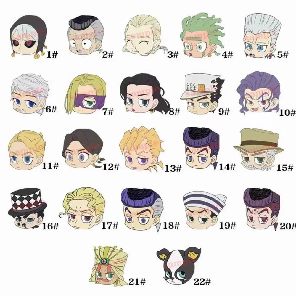 

22Pcs/Lot Cartoon Anime JoJo's Bizarre Adventure acrylic Brooch bag accessory small gift cute boys girls student Pin Badge