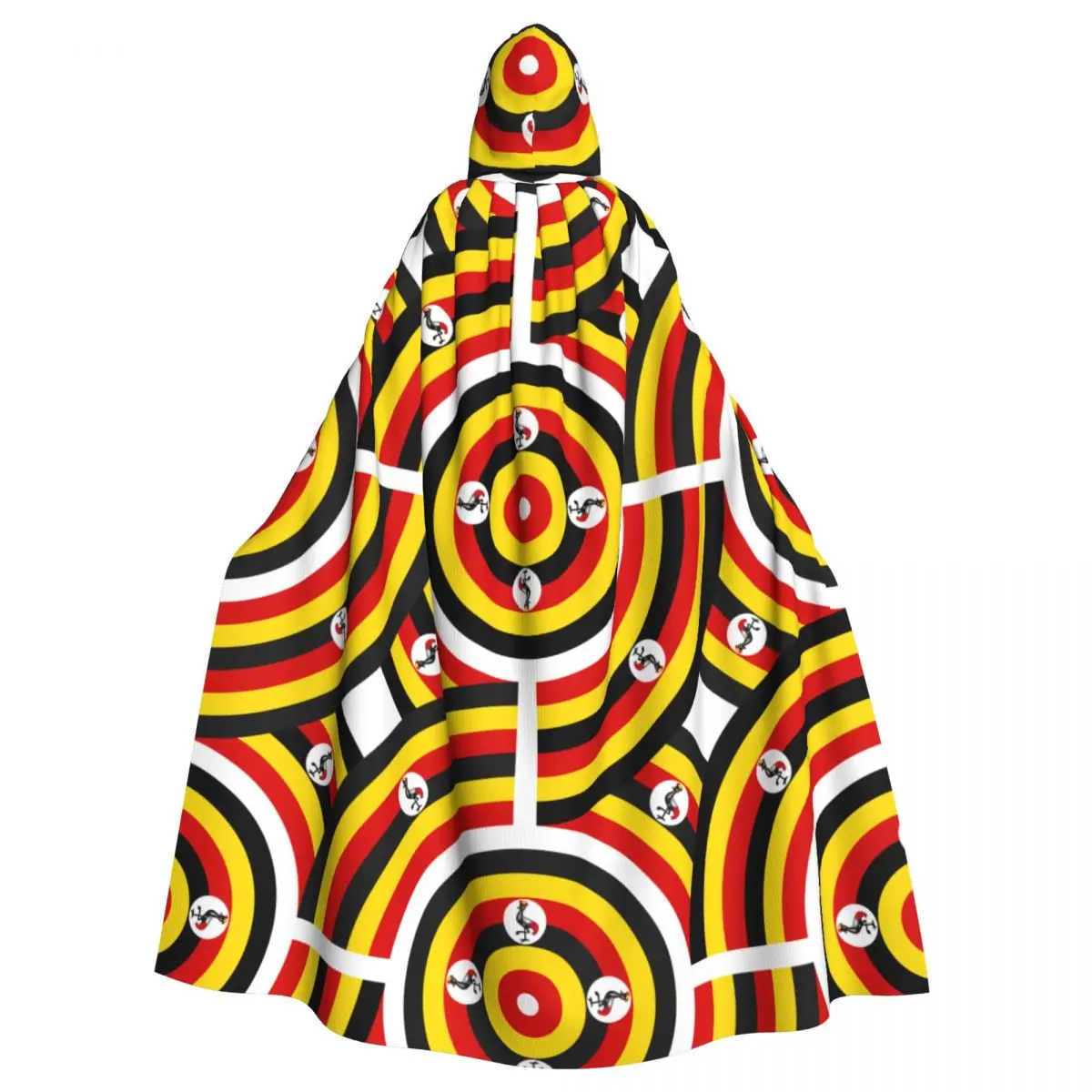 

Ugandan Flag Unisex Witch Party Reversible Hooded Adult Vampires Cape Cloak