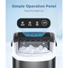 Stainless Steel Portable Ice Maker Machine Self-Cleaning 26.5lbs/24Hrs 6 Mins/9 Pcs Bullet Ice High Corrosion Resistance 5