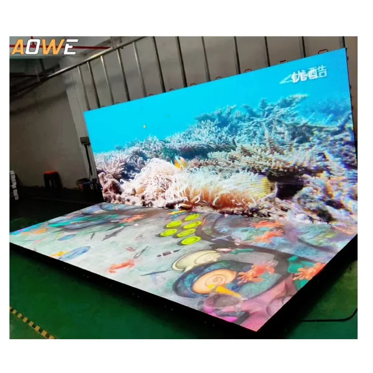 Virtual 3D Interactive Floor Led Wall Smart Waterpoof Dance Floor Screen Display