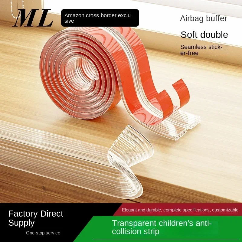 Children's Hollow Anti-collision Strip PVC Transparent Soft Baby Table Edge Wall Corner Glass Coffee Table Edge Protection