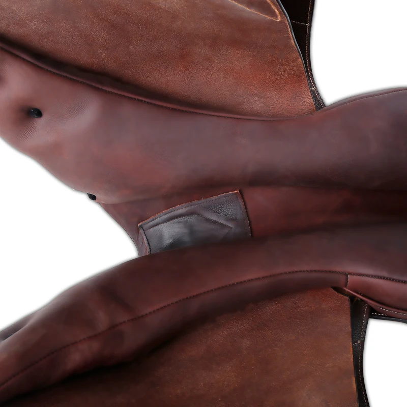 Good quality of cowhide leather jumping saddle