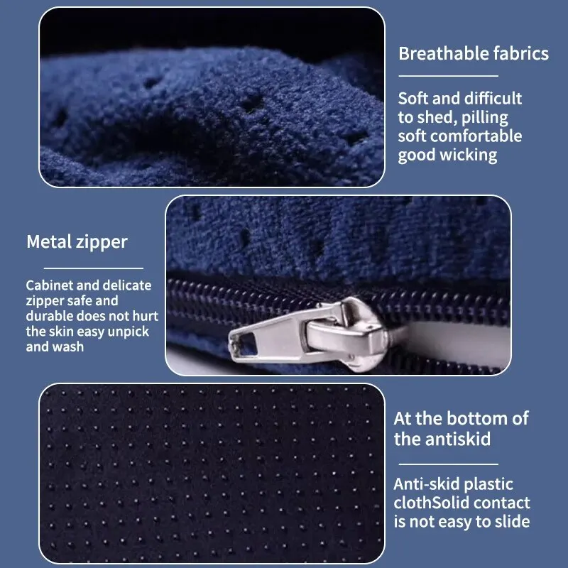 Memory Cotton Office Seat Cushion Postoperative Male and Female Tailbone Decompression Cushion for Hemorrhoids 2