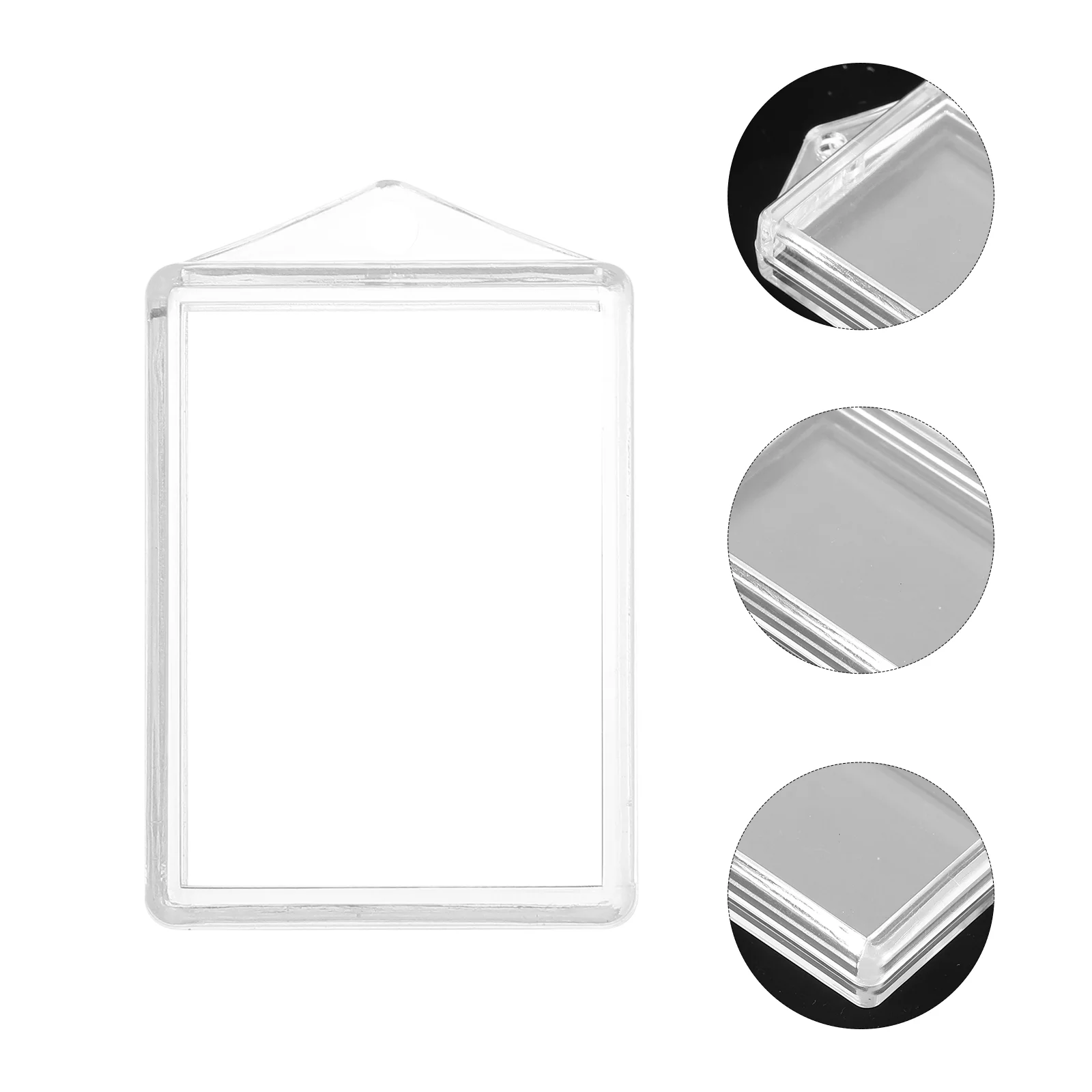 6 Pcs Keychains DIY Necklace Transparent Ring Accessories Open Bezel Hanging Decor Hollow Frame Charm Men and Women 12pcs lot new sublimation blank metal key ring with bottle opener ellipse shape hot transfer printing keychains consumables