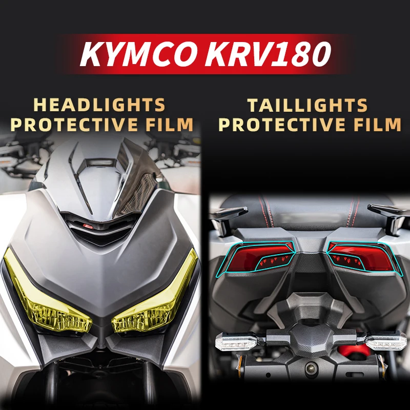 Used For KYMCO KRV180 Motorcycle Scratch Quick Repair High Quality TPU Headlight And Taillight Transparent Protective Film anycubic 1kg 3d printer resin filament 405nm uv plant based rapid resin high precision quick curing transparent