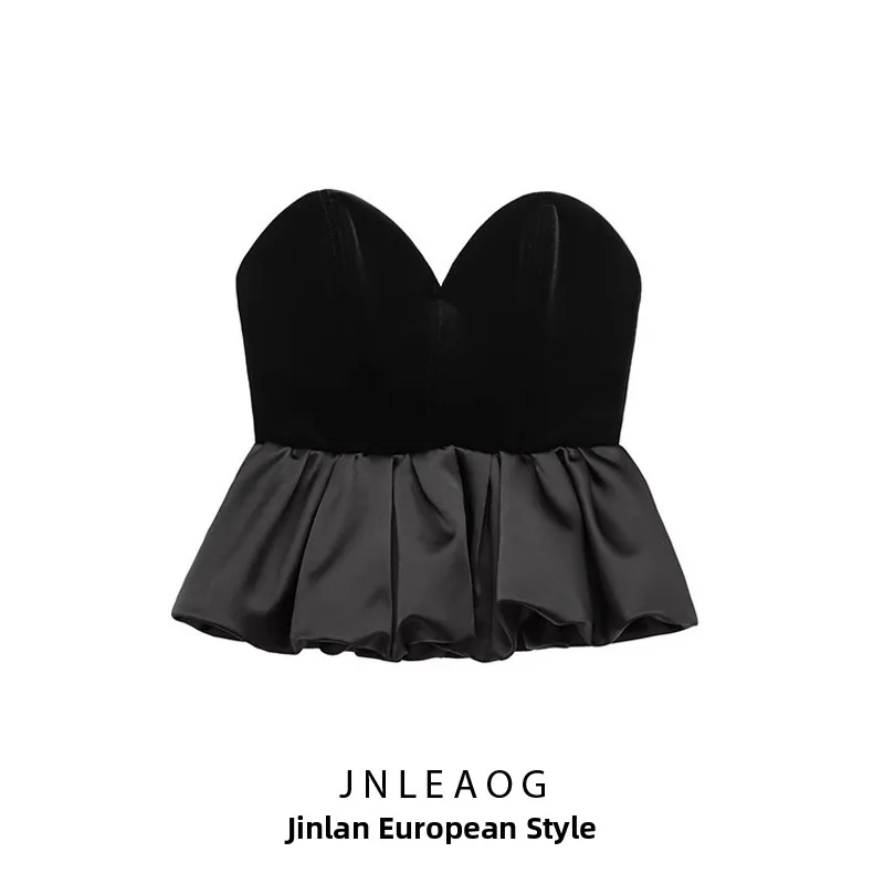 JNLEAOG Faionable Velvet Top for Women ort Sle European Sle Autumn New Arrival Versatile Swan Velvet Faion Sensation
