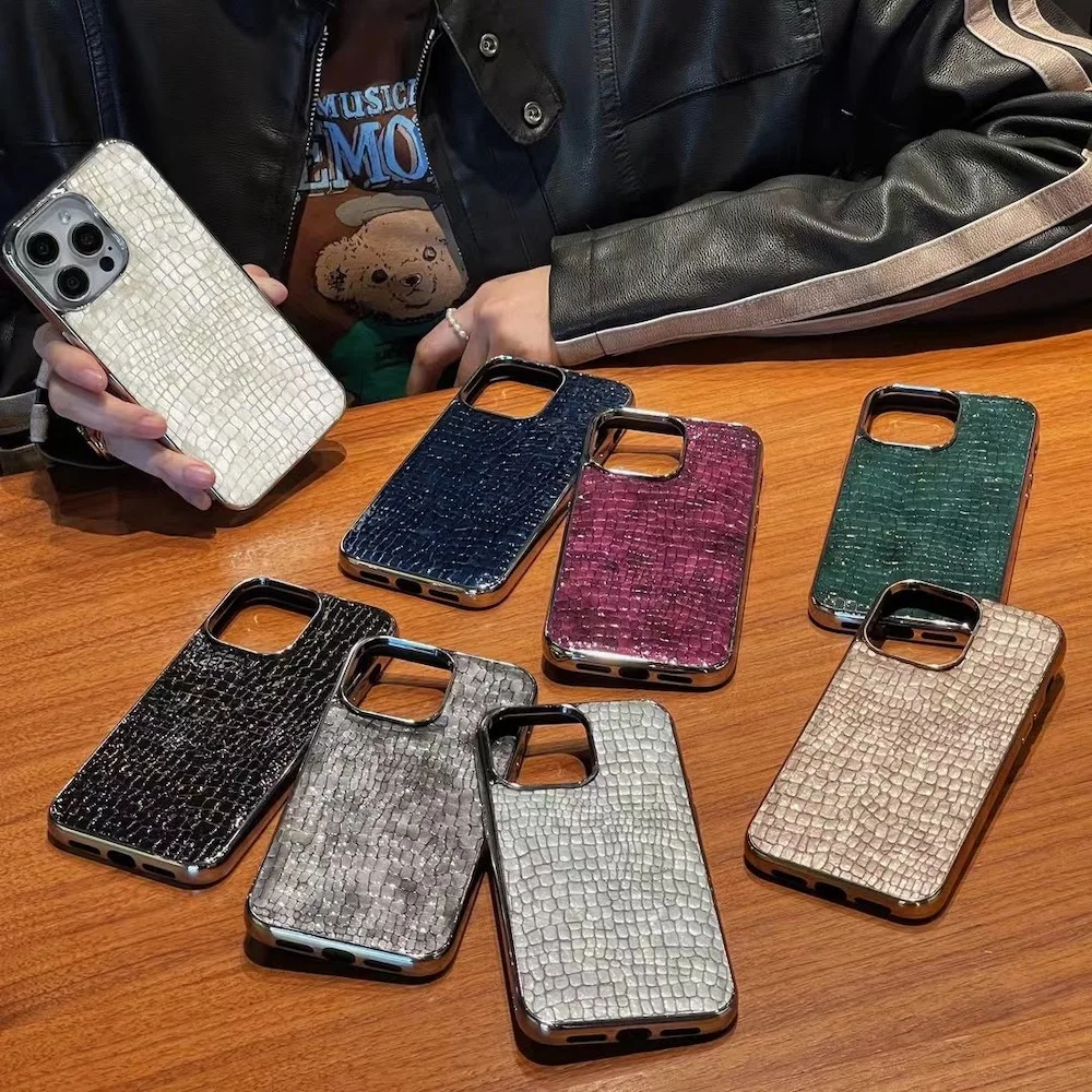 

Роскошный чехол с крокодиловым тиснением для iPhone 15 Pro Max 14 13 12