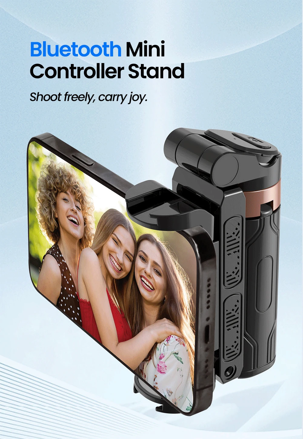 Draadloze Bluetooth selfiestick, mini-statief, uitschuifbare monopod, afstandsbediening voor iPhone, Samsung en Xiaomi._voghion.com